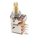 Musiclily Pro B500K Potenciómetro Push-Pull Latón Métrica Split Standard Shaft 9,5mm Lineal Taper Pot para Guitarra Eléctrica Bajo