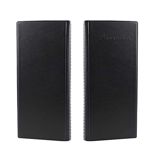 Grekywin Business Card Book Card Organizer Card PU Leather Name Card Portfolio Black