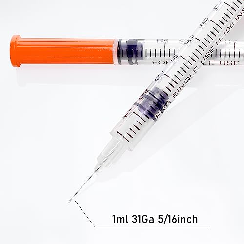 u-100 1cc 31 gauge 516 inch syringe individually packed 20 pack