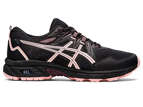 ASICS Women's Gel-Venture 8 Running Shoes, 11, Black/Frosted Rose