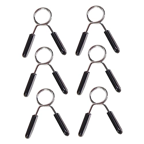 HEMOTON 6Pcs Weight Bar Clips Sturdy Spring Clamps for Barbell and Dumbbell Secure Locking Collars for Weightlifting Suitable for Gym Use
