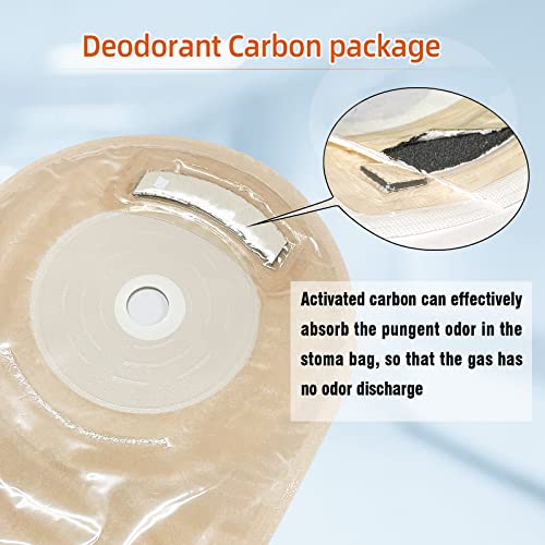 Ceeport 20 Pcs Colostomy Bags,One Piece Drainable Pouches,Ostomy Bags,Ostomy Supplies For Ostomy Ileostomy Stoma Care, Cut-To-Fit #TOP3