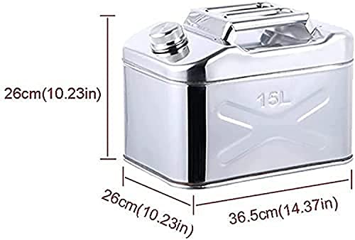 Bidon d'essence inox 304 15L jerrycan carburant hermétique épais - 2
