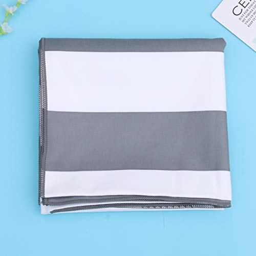 Topathy 2 peças de toalhas de praia listradas de microfibra, toalha de praia, toalha de banho macia,