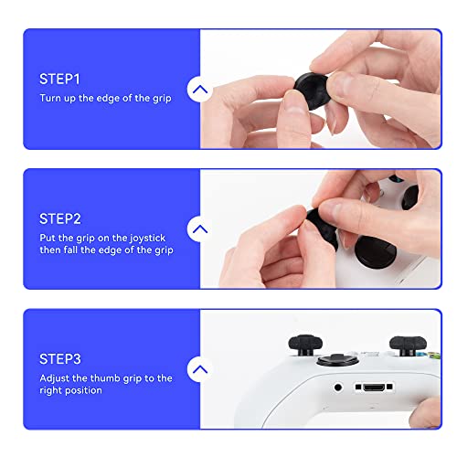 GeekShare-Thumb-Grip-Caps-for-Xbox-One-ControllerSilicone-Joystick-Cover-Solid-Color-Thumbsticks-Cover-Set-Compatible-with-Xbox-Series-X3-Pairs-6-Pcs-Black