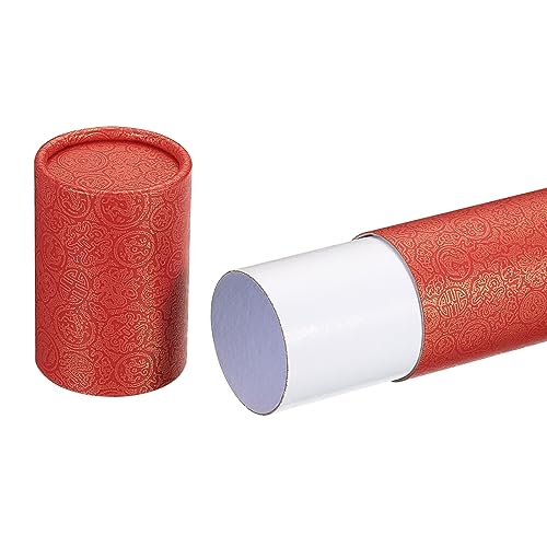 PATIKIL 2 Stück 2 Zoll x 9 Zoll Posterröhre Foto Aufbewahrungsröhre Kalligraphie Maltuben Versand Rohr für Papier Kunst Dokumente Rot