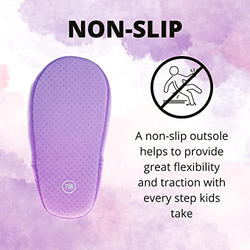 Disney Girl Encanto Cinderella Ariel Jasmine Tianna Princess Slippers - Plush Lightweight Warm Comfort Soft Aline Girls Toddler House Slippers - Purple (Size 7-8 Toddler) #TOP4