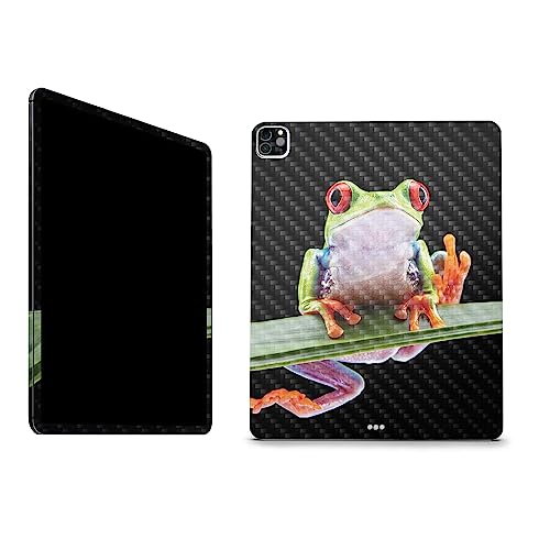 Image of MightySkins Carbon Fiber Skin Compatible with Apple iPad Pro 12.9 inch M2 6th Gen (2022) Full Wrap Kit - Hangin Tree Frog | Protective Durable Textured Carbon Fiber Finish | Easy to Apply Made in The USA