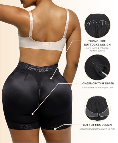 Image of SHAPELLX Butt Lifting Shapewear Tummy Control Butt Lifting Shorts with Built-in Steel Bones