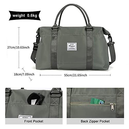 Hyc00 Travel Duffel Bag, Sports Tote Gym Bag, Shoulder Weekender Overnight Bag For Women,Olive Green #TOP3