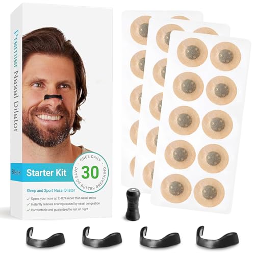 Magnetic Nasal Strips, 30Pcs, Black