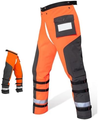 Minhe Protective Chainsaw Pants With 9 Layers And Adjustable Waist Belt Offering Comfort And Safety For Logging Activities(L) - 2