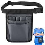 Gürteltasche Krankenschwester, Pflege zubehör Tasche, Multifunktionale Gürteltasche Arbeit Krankenschwester Tasche, Hüfttasche mit Verstellbarem für Damen Herren(Grau)