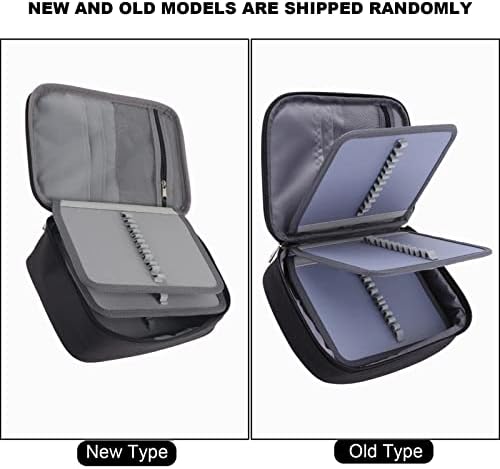72 Slots Pen Pencil Case Holder, Multi-Layer Foldable Case Large Capacity Zipper Pen Bag Pen Organiser Zipped Art Supplies Storage for Artist Students Office Art Craft(Black)