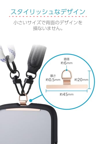 エレコム ストラップホルダー ステンレス 浮きにくい折れ曲がり設計 軽量 1口タイプ ピンクゴールド PWSTHD1SSPG