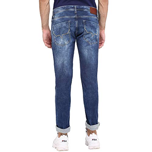Image of Pepe Mens 5 Pocket Whiskered Effect Jeans