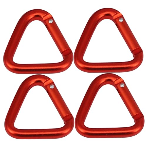 Mousquetons triangulaires en aluminium pour camping et randonnée TOYANDONA - Lot de 4 pièces