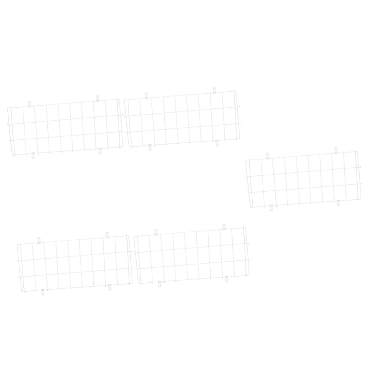 Uonlytech 5pcs Protective Grill Emergency Signal Protective Covers Emergency Light Wire Guard Exit Sign Light Protective Guard Exit Sign Protective Cage The Wire Stainless Steel White