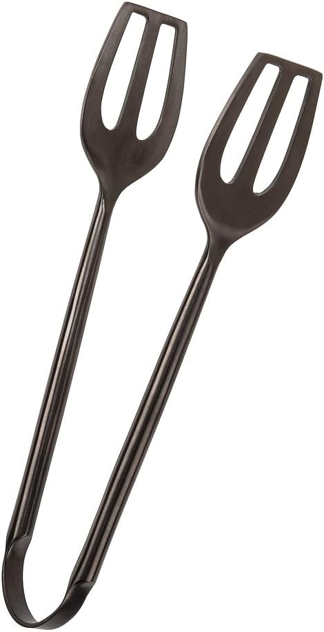 7 in. Stainless Steel Ice Tong Matte Black