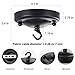 haultop Upgraded Version 4.1Inch Light Canopy Kit Black, Chandelier Hook with Mounting Hardware, Iron Ceiling Canopy Kit for Pendant Light, Ceiling Hooks Cover Plate, Easy to Install, Varied Sizes