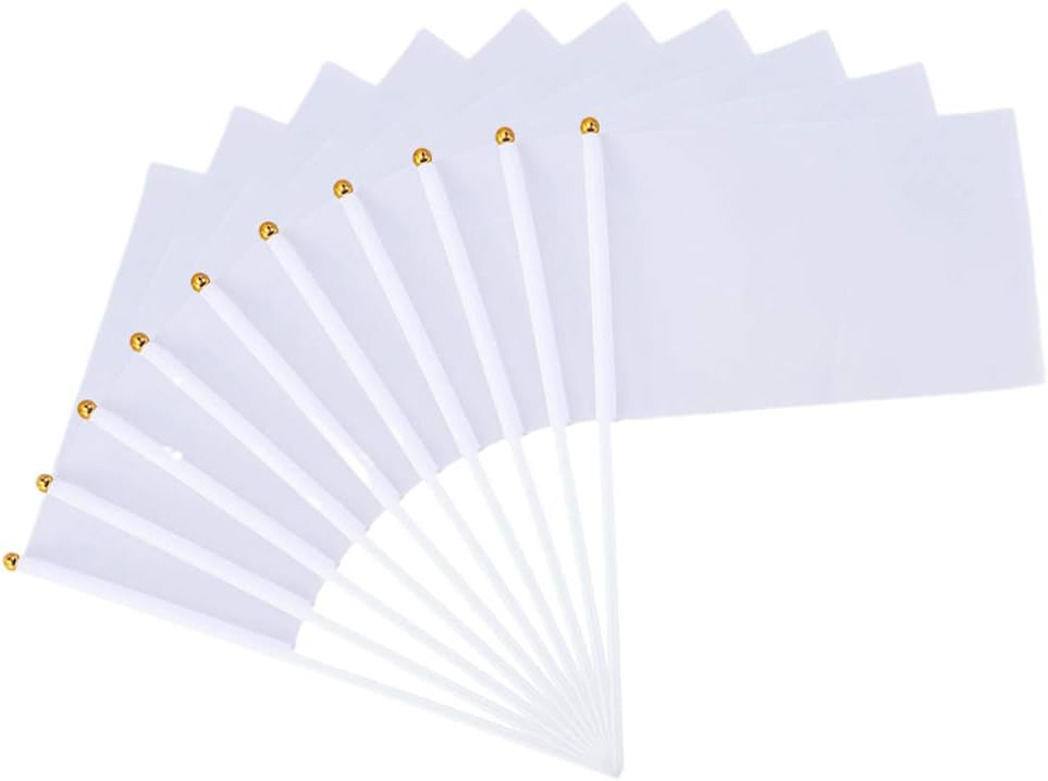 SOIMISS 20pcs Portable Hand-cranked Waving Flag Commanding Referee Flag for Racing Banner for Outdoor Sports Events