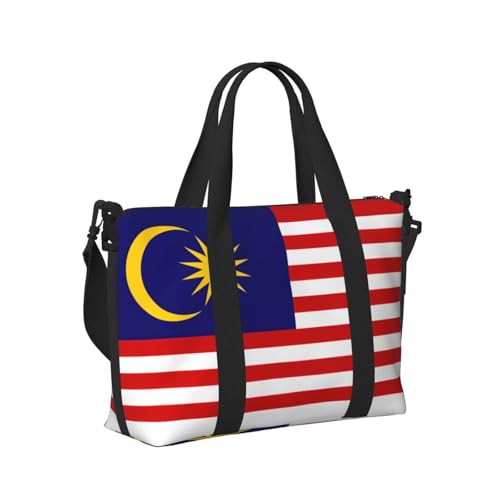 Travel Duffle Bag Weekender Bag Carry On Tote Bag Sport Gym Bag for Women Men Malaysia Flag Print3