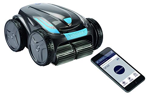 time4wellness Set Zodiac Vortex OV 5480 iQ Poolroboter mit Transportwagen und original Fein Filter 60 µ