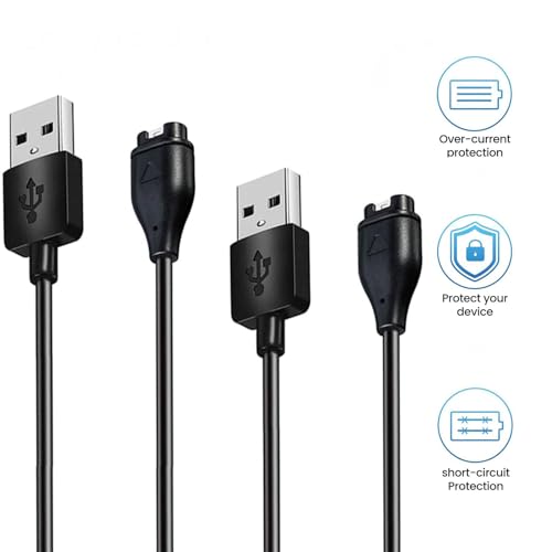 Charger Cable Compatible for Garmin forerunner 955/265/265S/945/935/255S Music/255S/255/255 Music/55/45 Music Replacement 3.3ft USB for Bounce/Fenix 5/6/7X/7/6X/Quatix 5/Quatix 5 Sapphire Accessories