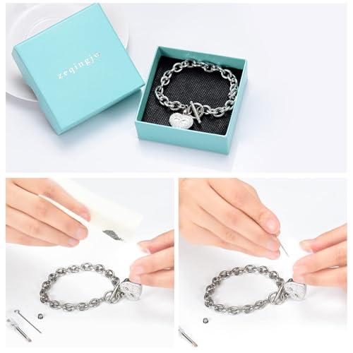 zeqingjw Infinity Heart Cremation Bracelet for Ashes - Stainless Steel Urn Bangles for Pet/Human Ashes - Memorial Keepsake Ash Jewelry4