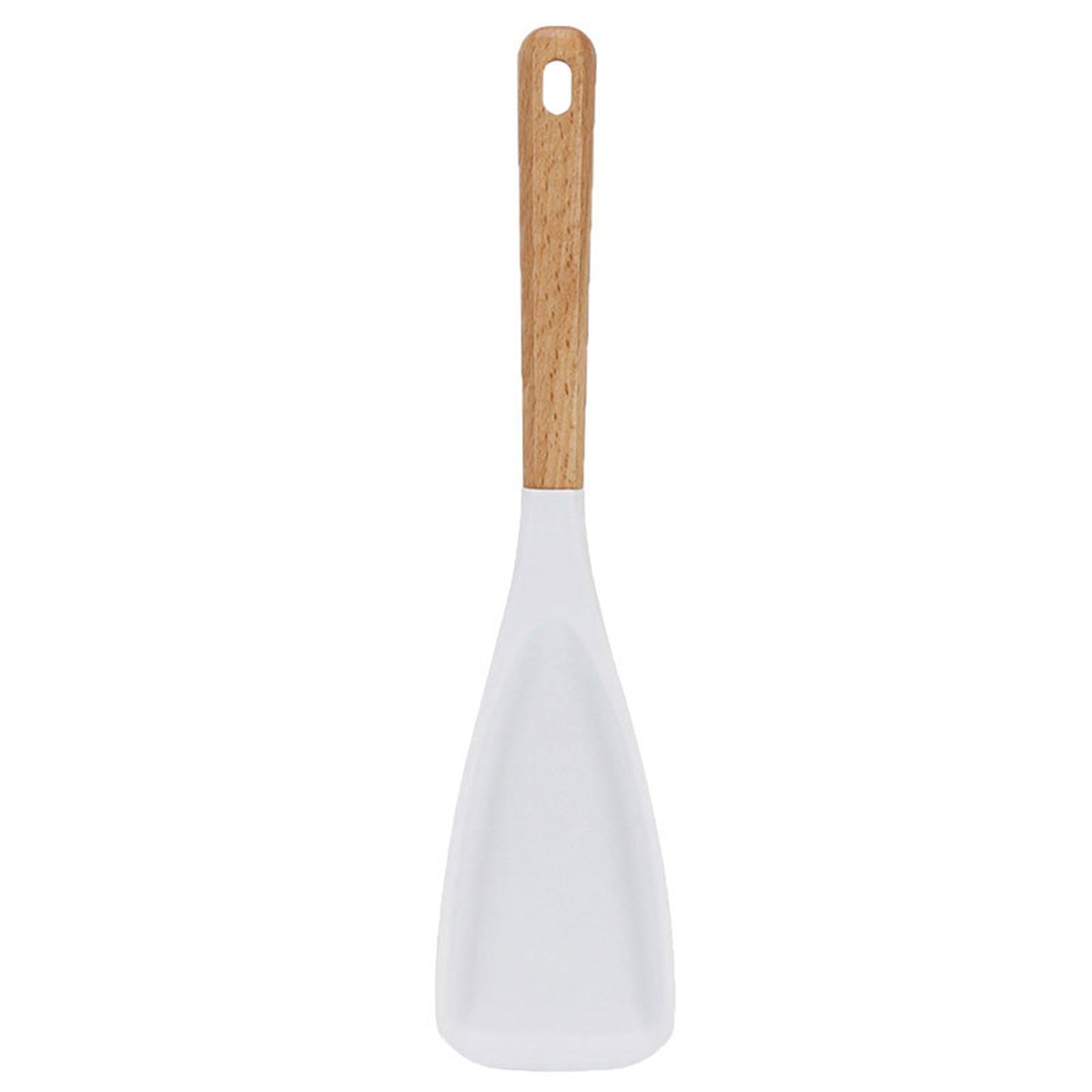 Jazuaiao Wooden Handle Silicone Spatula Spatula for Cooking Baking Mixing Heatproof Up to 446℉ Easy to Use Design Wooden Handle Silicone Kitchen Utensils