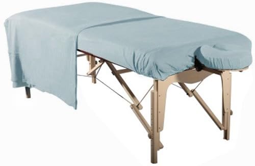 Royal Massage Deluxe Flannel 3pc Sheet Set - Face Cover, Fitted and Flat Sheet - Cornflower Blue