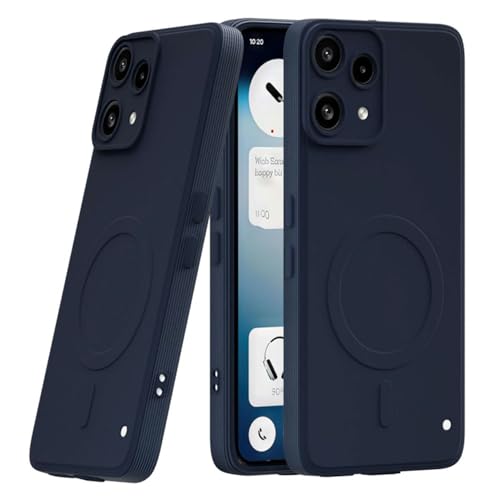 Image of Back Cover | MagFit Ring Design (Non-Magnetic) | Shockproof Case | Anti-Slip Grip | Raised Camera Edges | Slim Protective Case for Nothing Phone (3a) Lite 5G (Steel Blue)