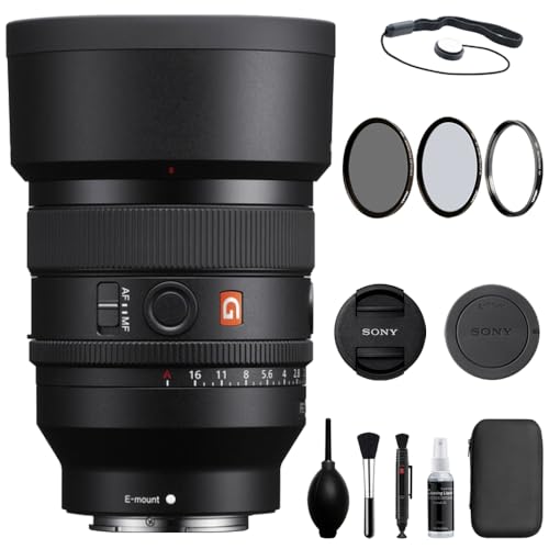 Sony FE 50mm f/1.4 GM Lens Compatible with Sony E Mount (Full Frame) Bundle with Tiffen UV, CP & 1/8 Black Pro Mist Filter + Lens Cap Keeper + Cleaning Kit + Cleaning Cloth (5 Items)