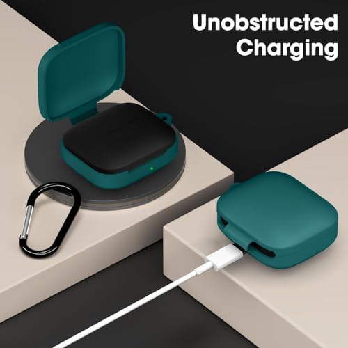 Image of Sounce Earphone Case Cover Compatible for Buds 4, Ultra-Soft Silicone Skin Protective Case with Shock-Absorbing Design, Anti-Scratch Finish, Non-Slip Grip, Dustproof Charging Port Cover Blue