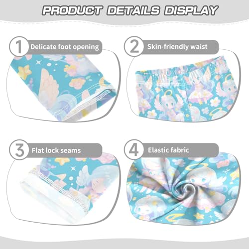 KLL Cute Cute Fairy Little Girls Athletic Leggings Stretch High Waisted Leg Yoga Pants Gym3