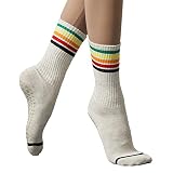 PIGOLDOG Yoga Socks For Women,Non Slip Skid Socks,Knee High Socks,Grippy Crew Pilates Socks,Great Gr
