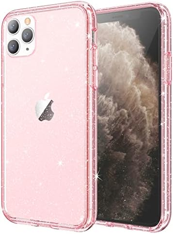 JETech Glitter Case for iPhone 11 Pro, 5.8-Inch, Bling Sparkle Shockproof Phone Bumper Cover, Cute Sparkly for Women and Girls (Clear)