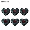 Phayah Winter Roses With Snow Pattern Lavender Scent Car Air Freshener Heart Shape Card Hanging Hanging Scented Card 6 Pcs For Cars Closet Drawer #1