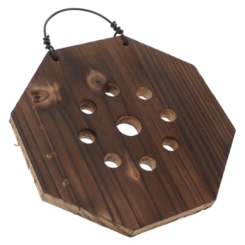 Milisten Planche Suspendue De Fougère Jardinière Suspendue Planteur Vertical Succulent Jardinières Rustiques Jardinières Murales Extérieures Jardinière Verticale Brun Foncé Bois