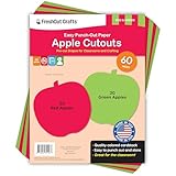 FALL FOR FUN WITH APPLE CUTOUTS: Brighten your classroom and crafts with Apple Cutouts from FreshCut Crafts! This set includes 20 red and light green cardstock sheets featuring punch-out apple shapes that are ready for fall displays, back-to-school d...