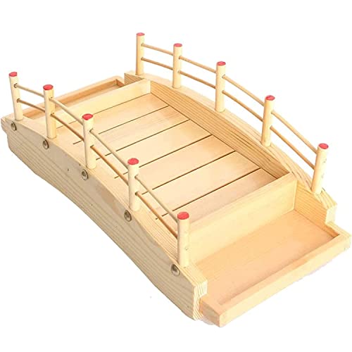 Bollaer Arch Bridge Sushi Boat, Sushi Tray Sushi Bridge Arched Bottom Sushi Sashimi Container Wooden Arched Bridge Sushi Plate Serving Boat Plate For Restaurant Or Home #TOP24