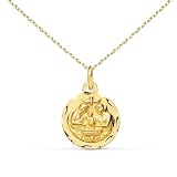 Collana – Medaglia Oro 18 Carati 750/000 del Battesimo Unico – Catena Dorata – Incisione in omaggio, Oro