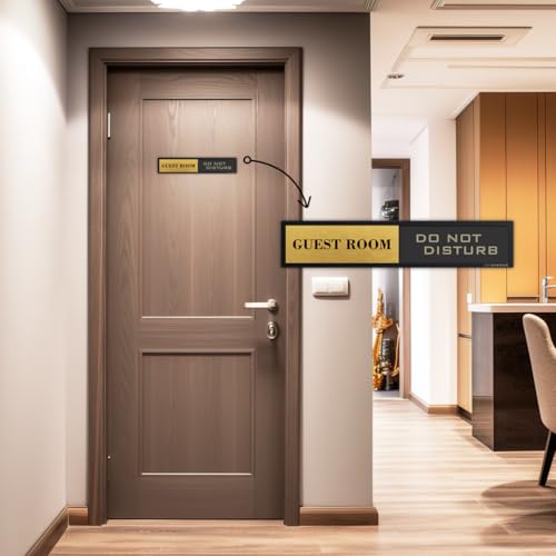 Image of SMEDOR inchDO NOT DISTURB inch Professional sliding sign board �- on-door signboard- Customisable name plate display with in /out status - information letter board - custom sliding signs - Acrylic material