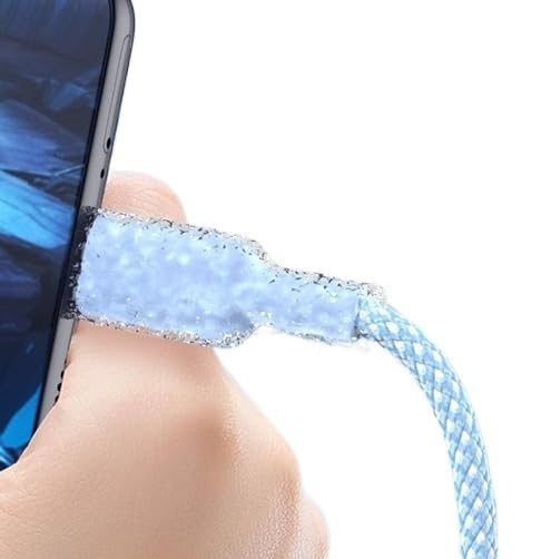 Cable C a C Typec de carga rápida*/ing charg*/ing Cable de datos móviles PD60W (morado, 1 m)