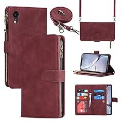 9 Card Slots Lanyard Burgundy