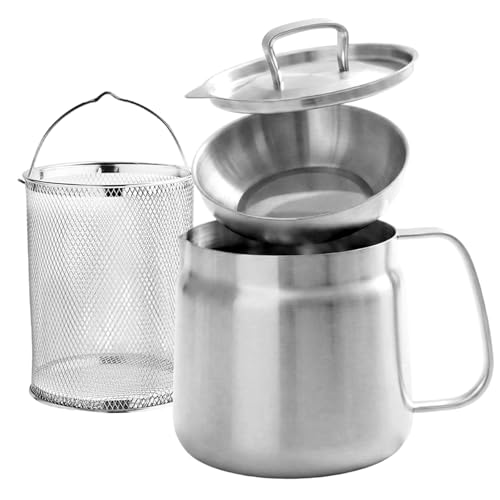 Jorzer Freidora de Acero Inoxidable Olla