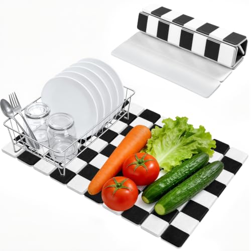 Yamaziot Large Stone Drying Mat for Kitchen Counter -Diatomaceous Earth Mat