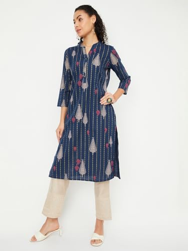 Image of Max Women's Cotton Blend Regular Fit Casual Kurta