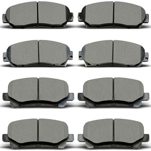 evkingauto 8pcs Front Rear Ceramic Brake Pads Fit...