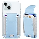 Miroddi for MagSafe Wallet with Privacy Flap, Strongest Magnetic Card Holder for iPhone 17, iPhone 16/15/14/13/12 Series, Leather Magnetic Phone Wallet, RFID Blocking, Fit 7 Cards, White Ice